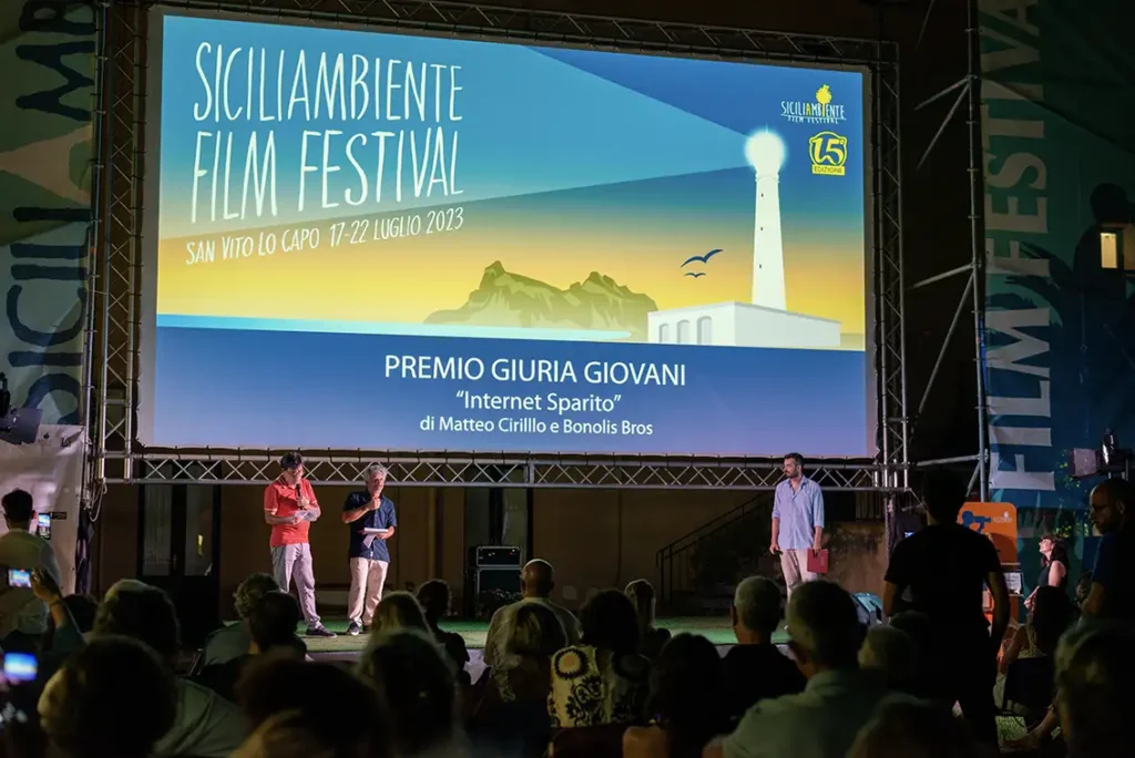 Un momento della serata conclusiva del XV Festival SiciliAmbiente, Premio Giovani.